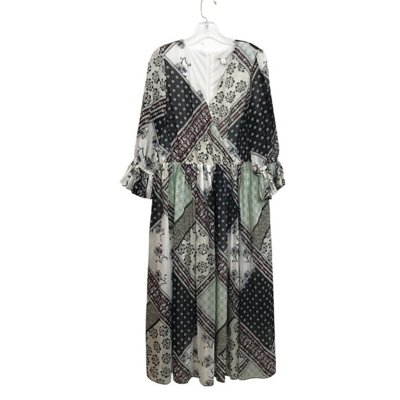 Cato Lightweight V-Neck Flowy Casual Floral Dress L - Picture 1 of 7